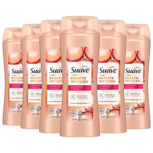 Suave Professionals Color Care Shampoo Шампоан за боядисана коса Keratin Infusion Color Protecting Shampoo 12,6 течни унции (опаковка