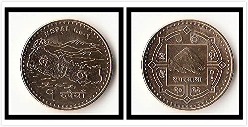 Новата Азиатска Нова Непальская монета в 2 Рупия Скучна Колекция от чуждестранни монети Колекцията непалски монети в сто хиляди