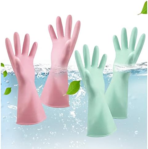 Гума за Многократна употреба Непромокаеми Ръкавици За миене на съдове SooGree, Ръкавици За почистване на Домакински, Кухненски Ръкавици 2
