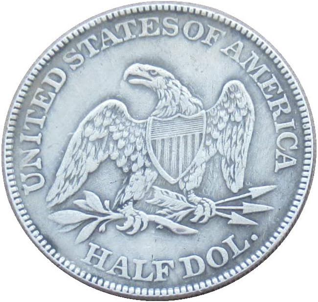 Възпоменателна Монета-Копие на Знамето на САЩ в Полдоллара 1841 г., с Посеребренным покритие