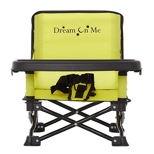 Преносимо столче-седалка с подлакътници Dream On Me Sit 'N Play, Лесно и Компактно Складное стол-бустер, Подвижна табла за хранене и игра, за използване на закрито и на открит