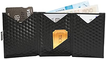 Кожен портфейл EXENTRI Trifold Wallet - RFID Заключване с Фиксирующим клипс от Неръждаема стомана