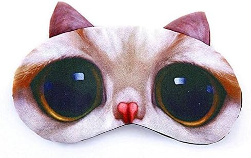 HappyDaily Красиви и удобни маски за сън - Комплект от 3 (3D Cat - Розов / Сив / Черен)
