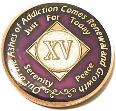 Линия за възстановяване на 15-Годишният Медальон NA Deep Purple & Gold с три Плочи - Чип, Монета, монета на залога