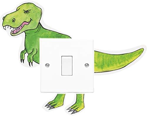 Стикери за стена с динозавром Стикер с Тираннозавром Рексом - идеална стикер с превключвател светлини за детски стаи или в ясли или като тема на ключа в спалнята