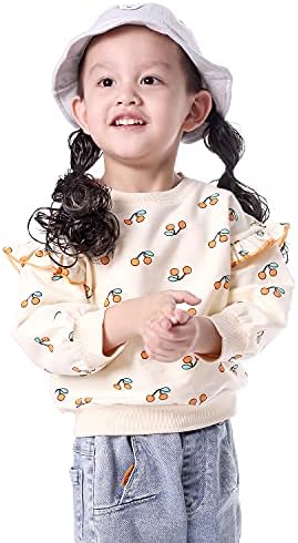 BINIDUCKLING/ Дъгова Hoody за малки Момичета, Риза с дълги ръкави за Момичета от 18 месеца-6 години