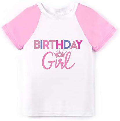 Тениска Принцеса с Див и Щастлив Рожден Ден за Момичета, Детски Празнична Риза, Ултра Меки Тениски