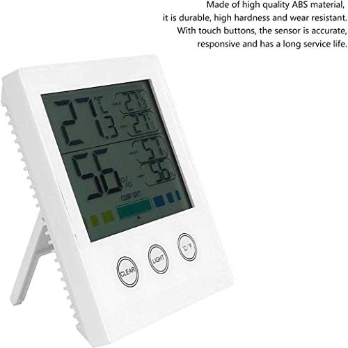 Стаен Термометър с орехи Орех, Дигитален Термометър Ниво на комфорт в помещението и Влагомер, Дигитален Влагомер, Термометър за стая,