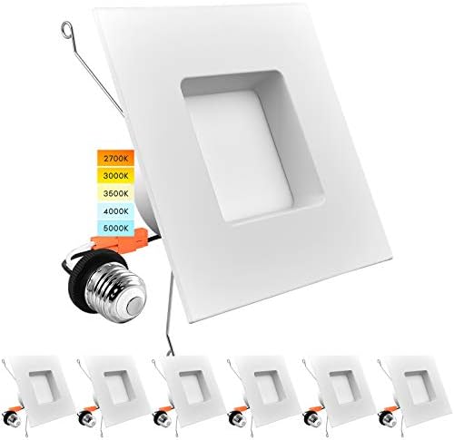 LUXRITE 5/6-инчов led квадратен една лампа, 14 W = 90 W, 5 цвята за избор 2700 K | 3000 До | 3500 До | 4000 До | От 5000 До, led