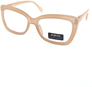 Дамски сини светозащитные очила в модерен квадратен стил AG2-P5217COMP - Свръхлеки Модни очила за жени-Маниаци - Прозрачни