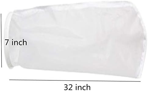 Найлонови Мрежести Филтърни чорапи Honritone 250 Микрона, 7-инчов Пръстен Филтърни торбички за вода и течности с дължина 32 инча