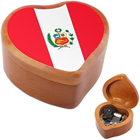 Музикалното Ковчег със Сърце от Хартата на Перу, Дървени Музикални Кутии, най-Добрият Подарък за Годишнина, Коледа, Рожден Ден