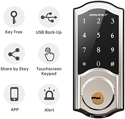 Умен болт без ключ с клавиатура, интелигентни ключалки за входната врата, ключалката на засове Bluetooth Цифрова система