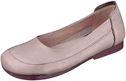Дамски обувки на равна подметка, Модел обувки за жени, Дамски обувки, Модерни обувки в стил Ретро, Однотонная Работна обувки