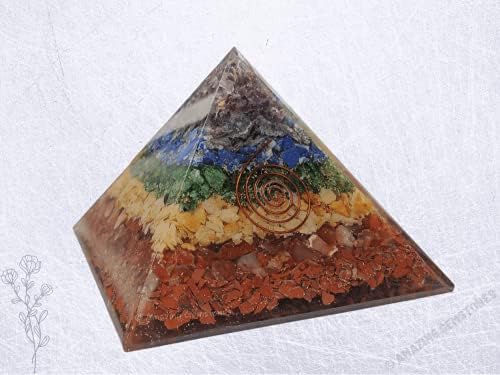 Голяма Пирамида от Оргона Седемте Чакри и Генератор на Безплатна Енергия от Естествени Кристали - XXL Crystal Orgone Stone