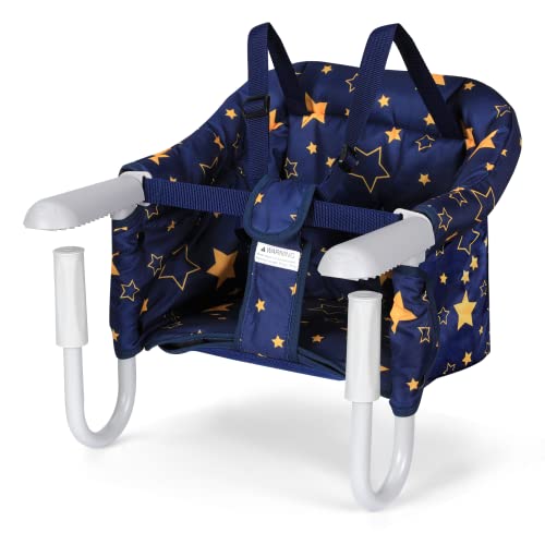 Стол с плетене на една кука, Сгъваема Быстросъемный стол с чанта за съхранение, Моющийся Столче за хранене с клипсой за бебета