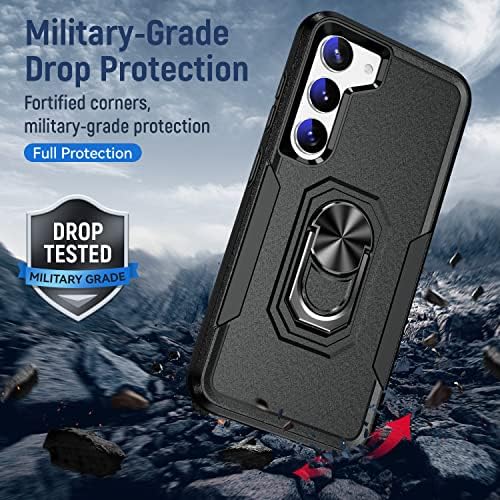 Калъф Niecase за Samsung Galaxy S23 с 2 Защитни екрани, военен Двуслойни устойчив на удари Сверхпрочный Защитен калъф за вашия телефон,