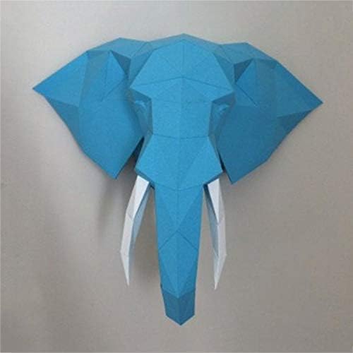 WLL-DP Слон Главата 3D Геометрично Хартиена Занаят, Ръчно изработени Оригами Пъзел игра направи си САМ Хартиена Играчка Художествена