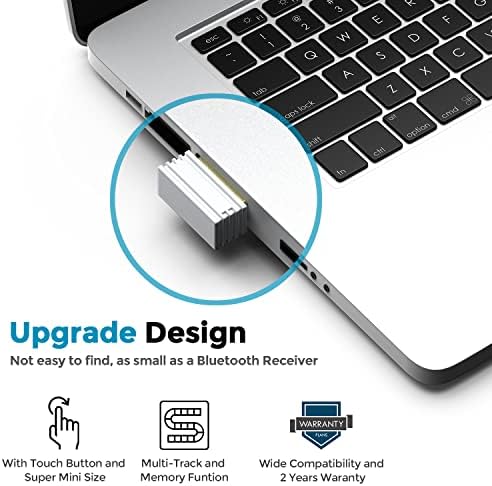 Tamicio Mouse Инициатор Незабелязан шейкър USB порт за лаптоп, с отделен режим и чувствителни на допир бутон за включване/изключване, имитира
