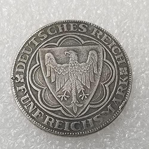 Старинни Занаяти 1927 Немска Възпоменателна Монета Сребърен Долар Кръгла Сребърна Сребърна Монета 1102
