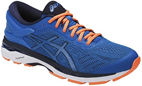ASICS Gel-Мъжки маратонки за бягане Kayano 24 T749N обувки-маратонки (Великобритания 6, САЩ 7, ЕС 40, синьо бушлат ярко-оранжев