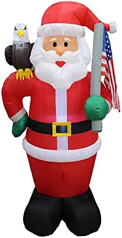 Комплект от две украса за Коледното парти, включва в Дядо Коледа с височина 6 метра, с Орел и флага на сащ и в Огромния Снежен човек с височина 12 метра, държащ подарък