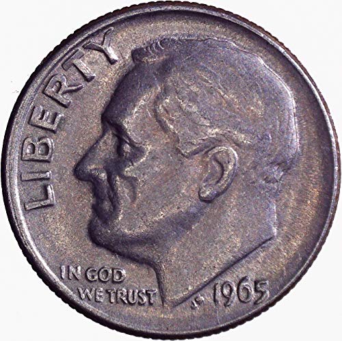 1965 Десятицентовик Рузвелт 10 цента На Около необращенном Формата на