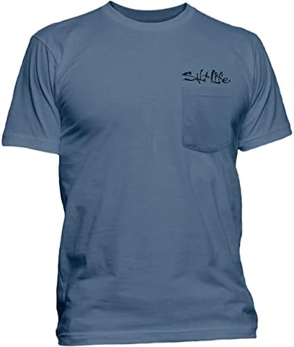 Мъжки Стандартна Олдскульная Тениска с Къс ръкав и джоб Salt Живот с Къс ръкав