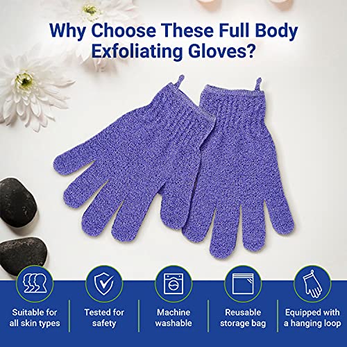 Ексфолиращи ръкавици - Средство за ексфолиране на цялото тяло и на гърба за мъже и жени - Тел за премахване на мъртвата кожа за използване