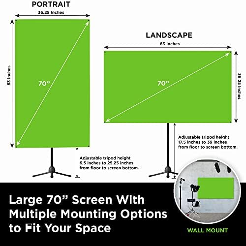 Зелен екран Valera Explorer с поставка - Преносима Хромакейная панел, 1000 безплатни фонове В комплект, Устойчиви на бръчки