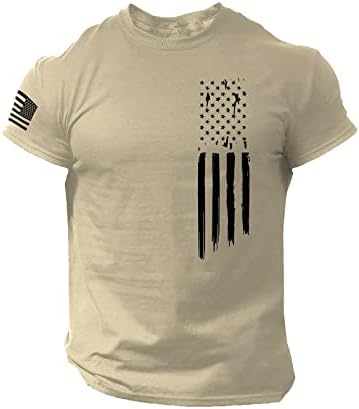 Ризи с Флага за Мъже, Тениска с Американския Флаг, Патриотическая Тениска С Къс Ръкав, Тениска За Тренировка на Мускулите