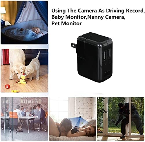 Безжична Камера със Зарядно Устройство за Домашна Сигурност, Преносима Камера за помещения с резолюция 1080P HD, WiFi следи бебето, Помещение