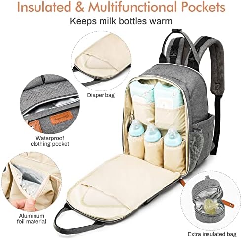 Раница MACTUT за памперси, Голяма Пътна чанта за Пелени с устройство за свободни момчета и момичета, Мултифункционален Водоустойчив раница