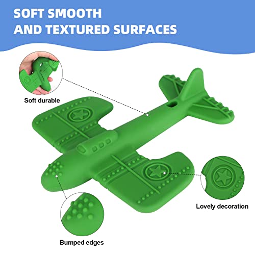Fu Store, 4 опаковки на Силиконови Играчки за никнене на млечни зъби, 3D Реактивен самолет, Колело, Прорезыватели във формата на автомобил,