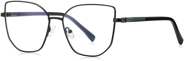 Квадратни Очила за четене RESVIO за Жените В Мъжки Метална Рамка, Ръчно изработени за четене Котешко око Черно Син