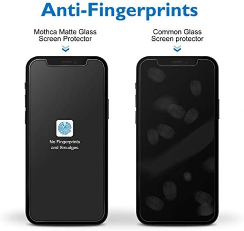 Защитно фолио от матирано стъкло Mothca за iPhone 12 Pro / 12 със защита от отблясъци и отпечатъци от пръсти от закалено