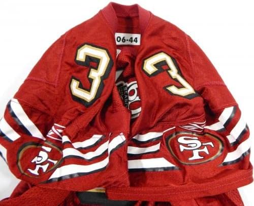 2006 Сан Франциско 49ерс Коуди Пикет 3 Играта е Пусната Червена Риза 60 С Пластир 44 6 - Използваните тениски без подпис за игри NFL