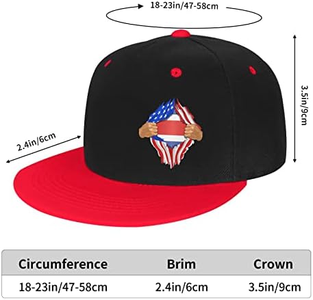 Детска бейзболна шапка със знамената на САЩ и Коста Рика BOLUFE, има добра дишаща функция, естествен комфорт и дишаща