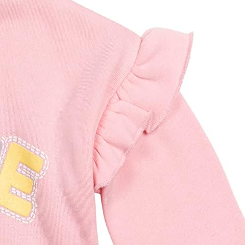 CoComelon JJ/Пуловер за малки момичета, Руното Hoody и Панталони, Комплект от Бебе до Бебе