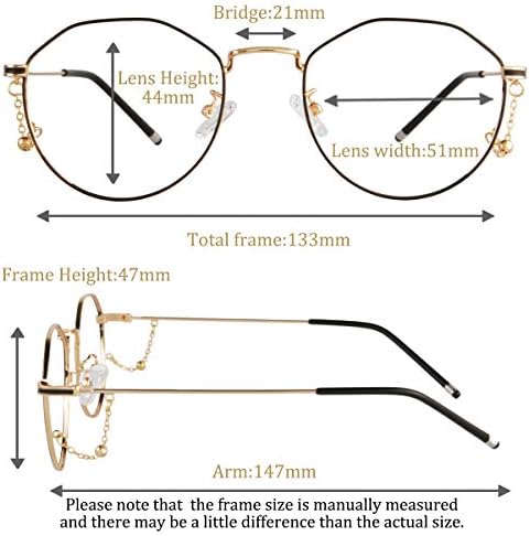 Метални очила в метални рамки SHINU с веригата, блокиране на синя светлина, Прогресивно многофокусные Компютърни Оптични Очила за четене-6839