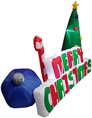 Коледна Надуваема Коледно Дърво с височина 6 метра, с Конфетным Тръстика и Орнаменти, Led Светлини, Интериор за празници на Открито,