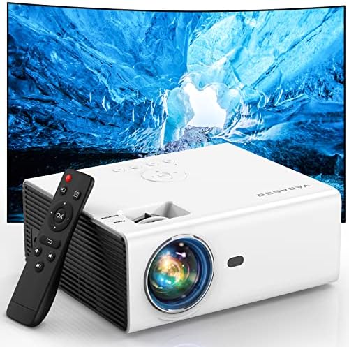 Видео проектор VACASSO за помещения с поддръжка на 1080P, Домашен ТЕЛЕВИЗОР проектор, Съвместим с вашия смартфон TV Stick, HDMI, USB, AV,
