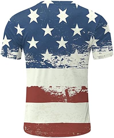 Мъжки Ризи Летни Мъжки Деня На Независимостта На Американски Флаг Принт Патриотическая Тениска С Къс Ръкав Мъжки Спортни Дрехи Тениски