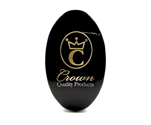 Crown Quality Products Оригиналната Огъната Вълнообразни четка - Черен корпус, лого със златен надпис, четка за коса с твърда