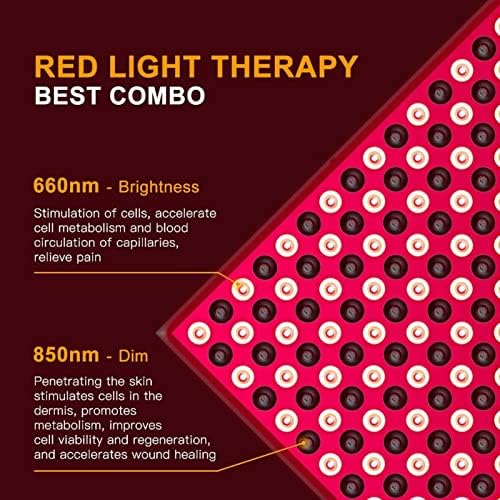 Уред за терапия на червена светлина Hyuduo, 45 W, анти-Стареене, 660 нм, 850 нм, Двоен Източник на Инфрачервена светлина,