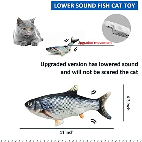 Играчка за куче с гъвкава рибата, Гъвкава Рибка, 11 Реалистична Интерактивна играчка за котки с гъвкава рибата за домашни любимци,