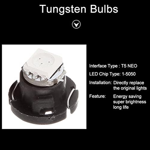cciyu 6 Pack T4.7 Нео Wedge 5050 smd Led Взаимозаменяеми лампа, подходящ за лампи и климатик за инструменти (жълт)