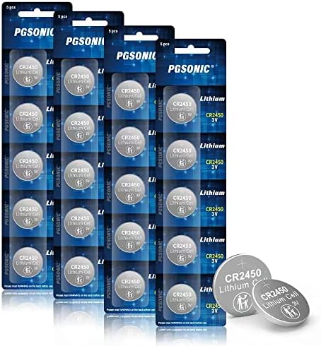 PGSONIC 20 Опаковки литиева батерия за монети CR2450 3V
