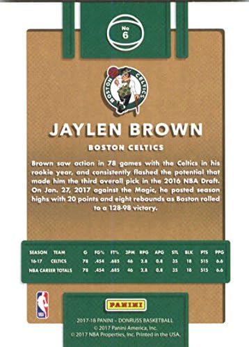 2017-18 Донрусс 6 Джейлен Браун Селтикс