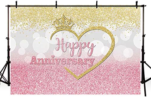 Sendy Щастлив Юбилейна Фон Двойка Поздравява с 1 10-годишнината на 50-годишнината от Декорации за Сватбени партита Розово,